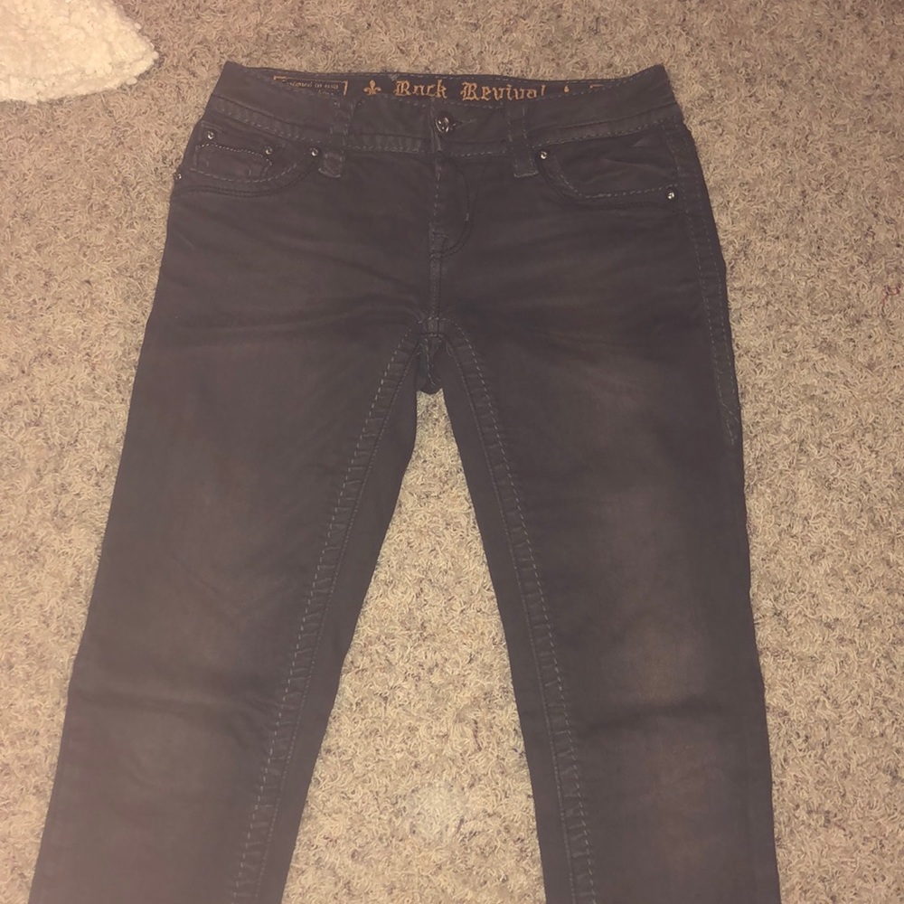 Studded grey jeans